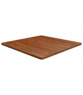 vidaXL Square Table Top Dark Brown 90x90x2.5cm Treated Solid Wood Oak — Size: 90 x 90 x 2.5 cm