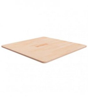 vidaXL Square Table Top 70x70x1.5 cm Untreated Solid Wood Oak — Colour: natural, Size: 70 x 70 x 1.5 cm
