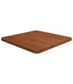 vidaXL Square Table Top Dark Brown 50x50x2.5cm Treated Solid Wood Oak — Size: 50 x 50 x 2.5 cm