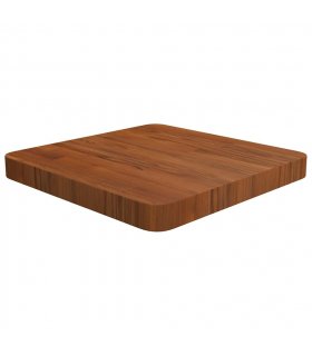 vidaXL Square Table Top Dark Brown 40x40x4cm Treated Solid Wood Oak — Size: 40 x 40 x 4 cm