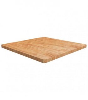 vidaXL Square Table Top Light Brown 90x90x4cm Treated Solid Wood Oak — Size: 90 x 90 x 4 cm