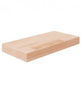 vidaXL Shelf Board 40x20x4 cm Untreated Solid Wood Oak — Size: 40 x 20 x 4 cm
