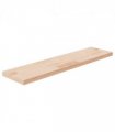 vidaXL Shelf Board 80x20x2.5 cm Untreated Solid Wood Oak — Size: 80 x 20 x 2.5 cm