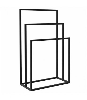 vidaXL Freestanding Towel Rack Black 48x24x79 cm Iron — Size: 48 x 24 x 79 cm