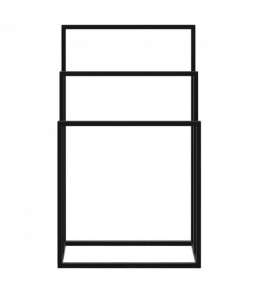 vidaXL Freestanding Towel Rack Black 48x24x79 cm Iron — Size: 48 x 24 x 79 cm
