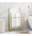 vidaXL Freestanding Towel Rack Gold 48x24x79 cm Iron — Size: 48 x 24 x 79 cm
