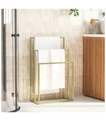 vidaXL Freestanding Towel Rack Gold 48x24x79 cm Iron — Size: 48 x 24 x 79 cm
