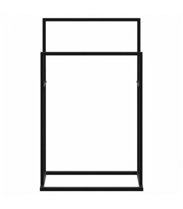 vidaXL Freestanding Towel Rack Black 48x24x78.5 cm Iron — Size: 48 x 24 x 78.5 cm