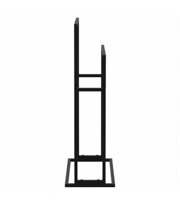 vidaXL Freestanding Towel Rack Black 48x24x78.5 cm Iron — Size: 48 x 24 x 78.5 cm