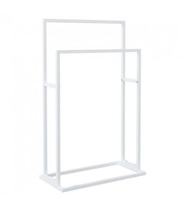 vidaXL Freestanding Towel Rack White 48x24x78.5 cm Iron — Size: 48 x 24 x 78.5 cm