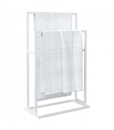 vidaXL Freestanding Towel Rack White 48x24x78.5 cm Iron — Size: 48 x 24 x 78.5 cm