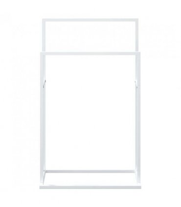 vidaXL Freestanding Towel Rack White 48x24x78.5 cm Iron — Size: 48 x 24 x 78.5 cm