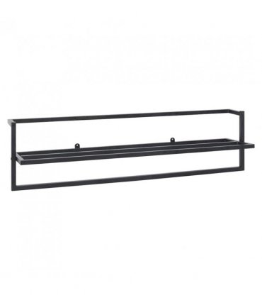 vidaXL Towel Rack Black 95x25x22 cm Iron