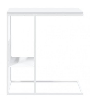 vidaXL Side Table White 55x36x59.5 cm Engineered Wood — Model: without wheels