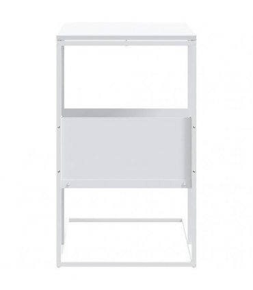 vidaXL Side Table White 55x36x59.5 cm Engineered Wood — Model: without wheels