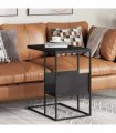 vidaXL Side Table | Black | Engineered wood, iron | Medium | Side Table — Model: without wheels