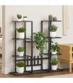 vidaXL Flower Stand 94.5x25x89 cm Black Iron — Model: without wheel