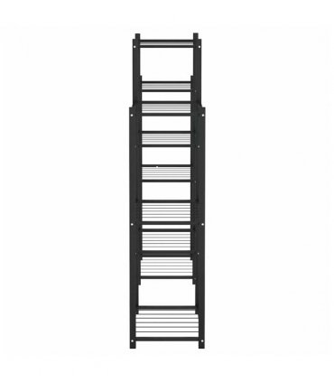vidaXL Flower Stand 83x25x100 cm Black Iron — Model: without wheel