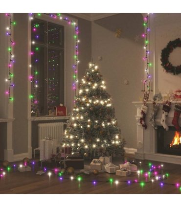 vidaXL LED String with 300 LEDs Pastel Multicolour 30 m PVC