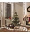 vidaXL LED Cluster String with 400 LEDs Cold White PVC — Colour: cold white and dark green