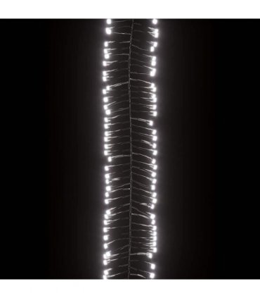 vidaXL LED Cluster String with 400 LEDs Cold White PVC — Colour: cold white and dark green