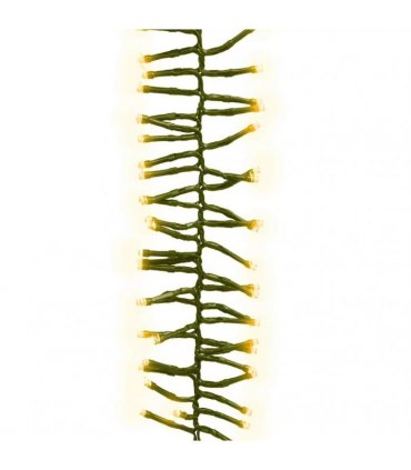 vidaXL LED Cluster String with 400 LEDs Warm White PVC — Colour: warm white and dark green