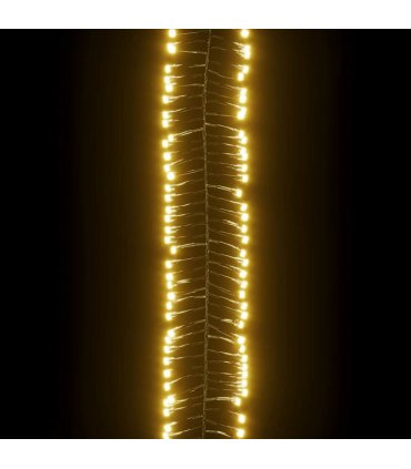 vidaXL LED Cluster String with 400 LEDs Warm White PVC — Colour: warm white and dark green