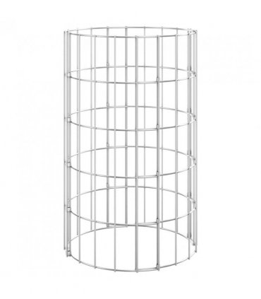 vidaXL Circular Gabion Raised Beds 3 pcs Galvanised Steel Ø30x50 cm — Size: Ø 30 x 50 cm (3 pcs)