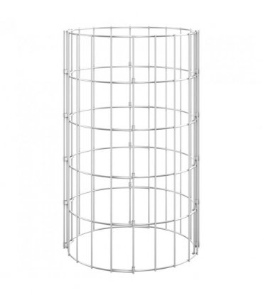 vidaXL Circular Gabion Raised Beds 3 pcs Galvanised Steel Ø30x50 cm — Size: Ø 30 x 50 cm (3 pcs)