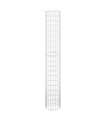 vidaXL Circular Gabion Raised Beds 3 pcs Galvanised Steel Ø30x200 cm — Size: Ø 30 x 200 cm (3 pcs)