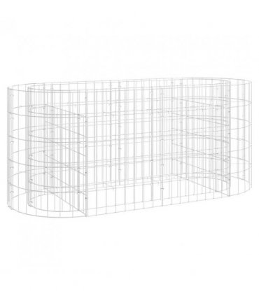 vidaXL Gabion Raised Bed Galvanised Iron 120x50x50 cm — Size: 120 x 50 x 50 cm