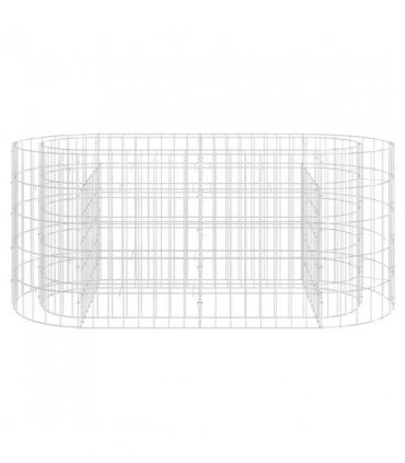 vidaXL Gabion Raised Bed Galvanised Iron 120x50x50 cm — Size: 120 x 50 x 50 cm