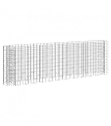 vidaXL Gabion Raised Bed Galvanised Iron 330x50x100 cm — Size: 330 x 50 x 100 cm