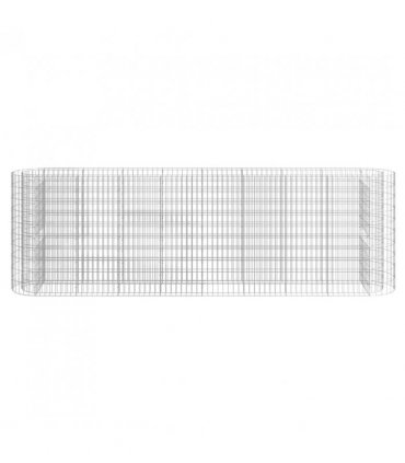 vidaXL Gabion Raised Bed Galvanised Iron 330x50x100 cm — Size: 330 x 50 x 100 cm