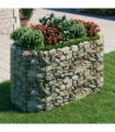 vidaXL Gabion Raised Bed Galvanised Iron 200x100x100 cm — Size: 200 x 100 x 100 cm