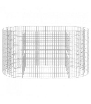 vidaXL Gabion Raised Bed Galvanised Iron 200x100x100 cm — Size: 200 x 100 x 100 cm