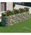vidaXL Gabion Raised Bed Galvanised Iron 400x100x100 cm — Size: 400 x 100 x 100 cm