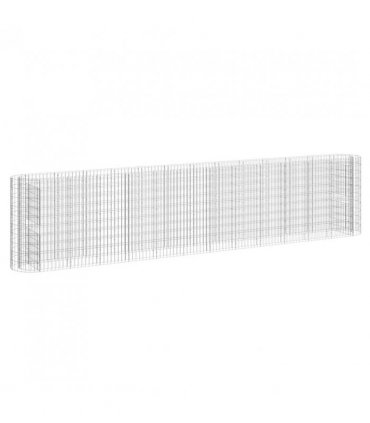 vidaXL Gabion Raised Bed Galvanised Iron 470x50x100 cm — Size: 470 x 50 x 100 cm