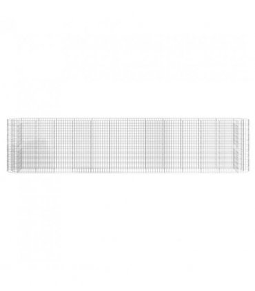 vidaXL Gabion Raised Bed Galvanised Iron 470x50x100 cm — Size: 470 x 50 x 100 cm