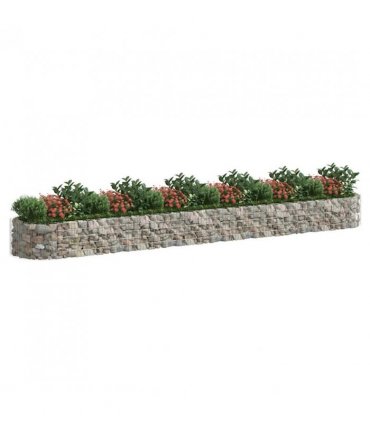 vidaXL Gabion Raised Bed Galvanised Iron 600x100x50 cm — Size: 600 x 100 x 50 cm