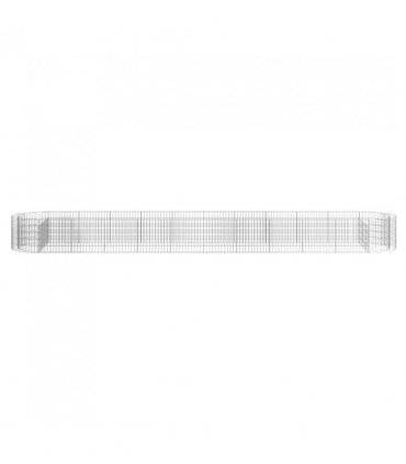 vidaXL Gabion Raised Bed Galvanised Iron 600x100x50 cm — Size: 600 x 100 x 50 cm