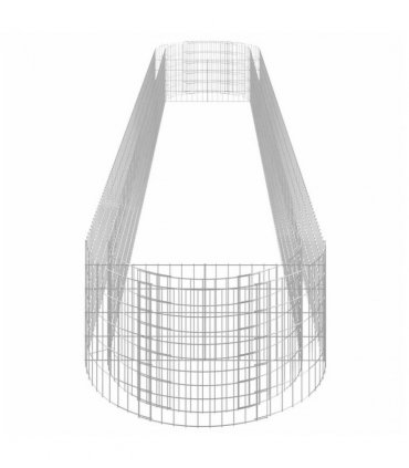 vidaXL Gabion Raised Bed Galvanised Iron 600x100x50 cm — Size: 600 x 100 x 50 cm