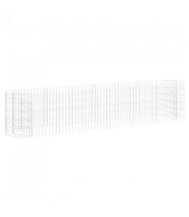 vidaXL Gabion Raised Bed Galvanised Iron 260x50x50 cm — Size: 260 x 50 x 50 cm