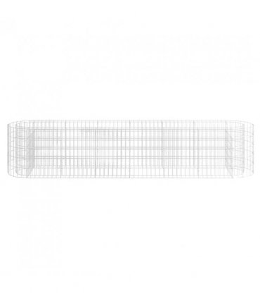 vidaXL Gabion Raised Bed Galvanised Iron 260x50x50 cm — Size: 260 x 50 x 50 cm