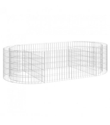 vidaXL Gabion Raised Bed Galvanised Iron 200x100x50 cm — Size: 200 x 100 x 50 cm