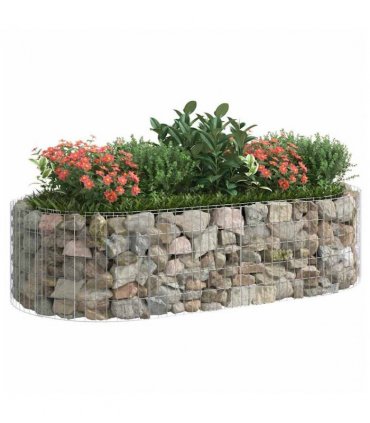 vidaXL Gabion Raised Bed Galvanised Iron 200x100x50 cm — Size: 200 x 100 x 50 cm