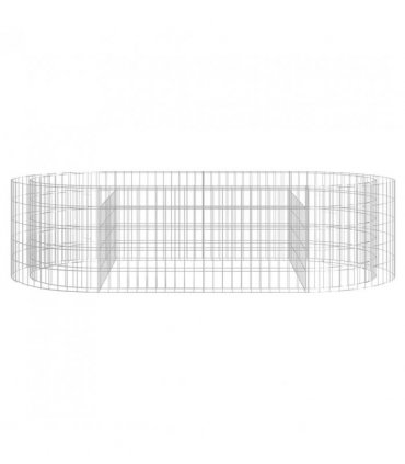 vidaXL Gabion Raised Bed Galvanised Iron 200x100x50 cm — Size: 200 x 100 x 50 cm