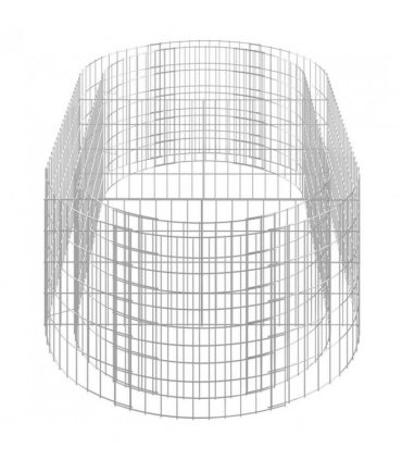 vidaXL Gabion Raised Bed Galvanised Iron 200x100x50 cm — Size: 200 x 100 x 50 cm