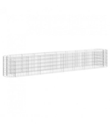 vidaXL Gabion Raised Bed Galvanised Iron 330x50x50 cm — Size: 330 x 50 x 50 cm