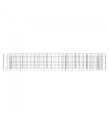 vidaXL Gabion Raised Bed Galvanised Iron 330x50x50 cm — Size: 330 x 50 x 50 cm